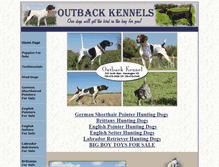 Tablet Screenshot of outbackgundogs.com
